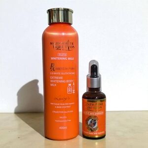 Solid White Gluta A-C Zero Probleme Extreme Brightening Body Milk, Serum